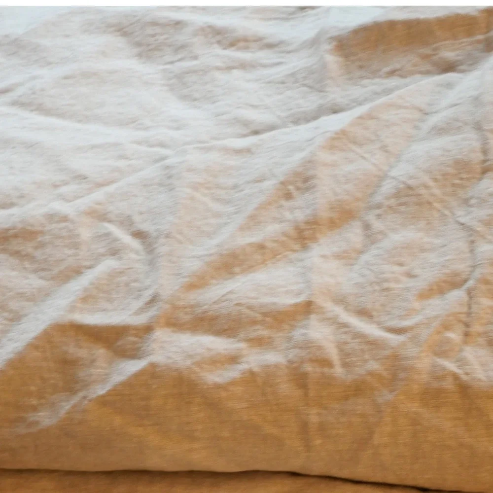 Quince Linen Duvet Cover in Beige Size Queen
